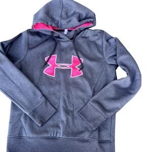 Under Armour Cold Gear Storm, gray pink logo.  Women's size M